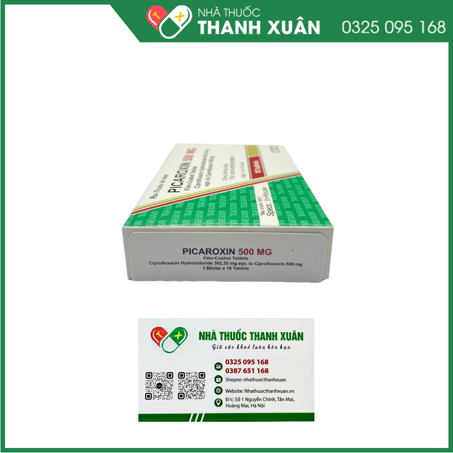 Picaroxin 500 mg thuốc chống nhiễm khuẩn nhạy cảm